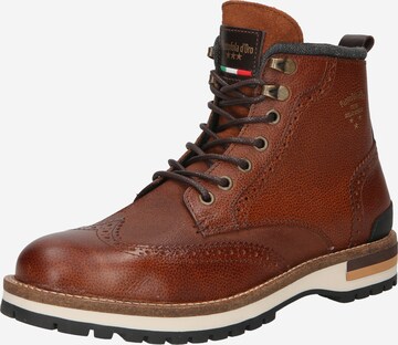 Bottines à lacets 'Tocchetto 2.0' PANTOFOLA D'ORO en marron : devant