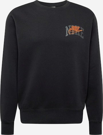 Nike SportswearSweater majica 'CLUB BB ARCH GX' - crna boja: prednji dio