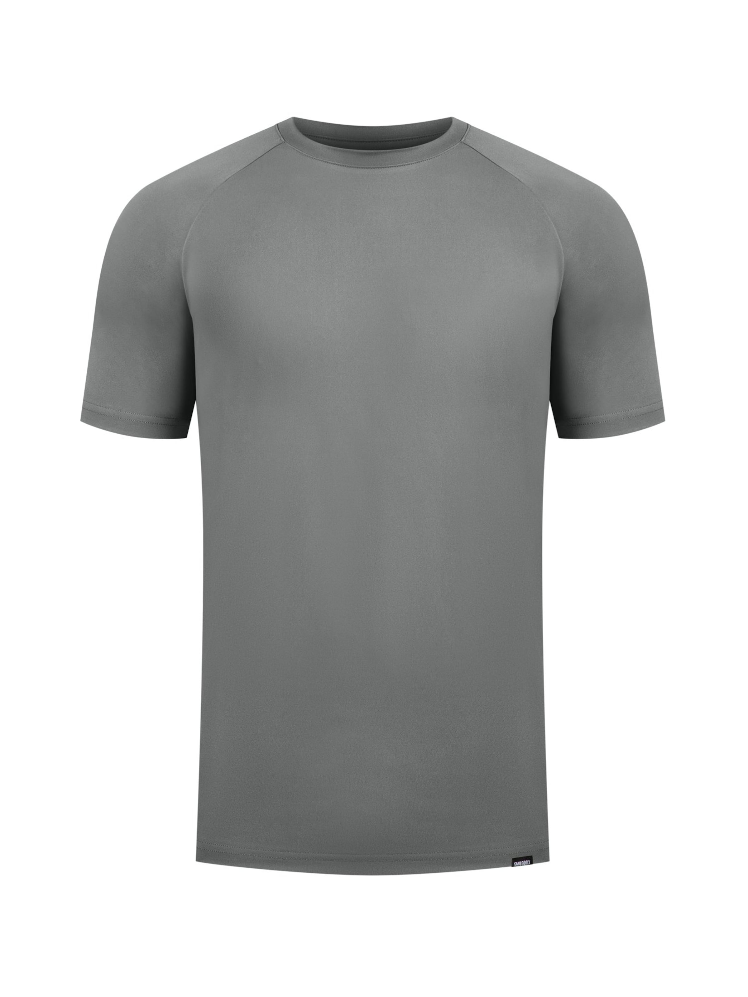 Smilodox T-Shirt Delian Casual Fit in Grau: Vorderseite