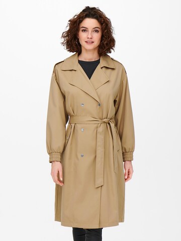 ONLY Between-Seasons Coat in Brown: front