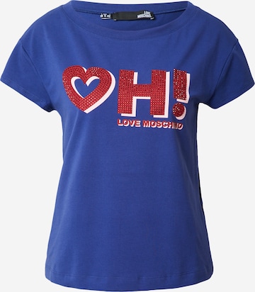 Love Moschino Shirt in Blauw: voorkant