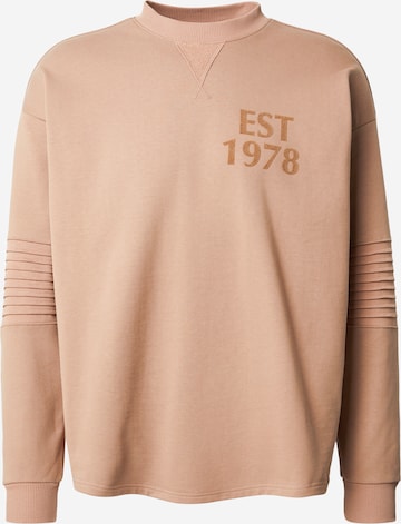 Carlo Colucci Sweatshirt in Bruin: voorkant
