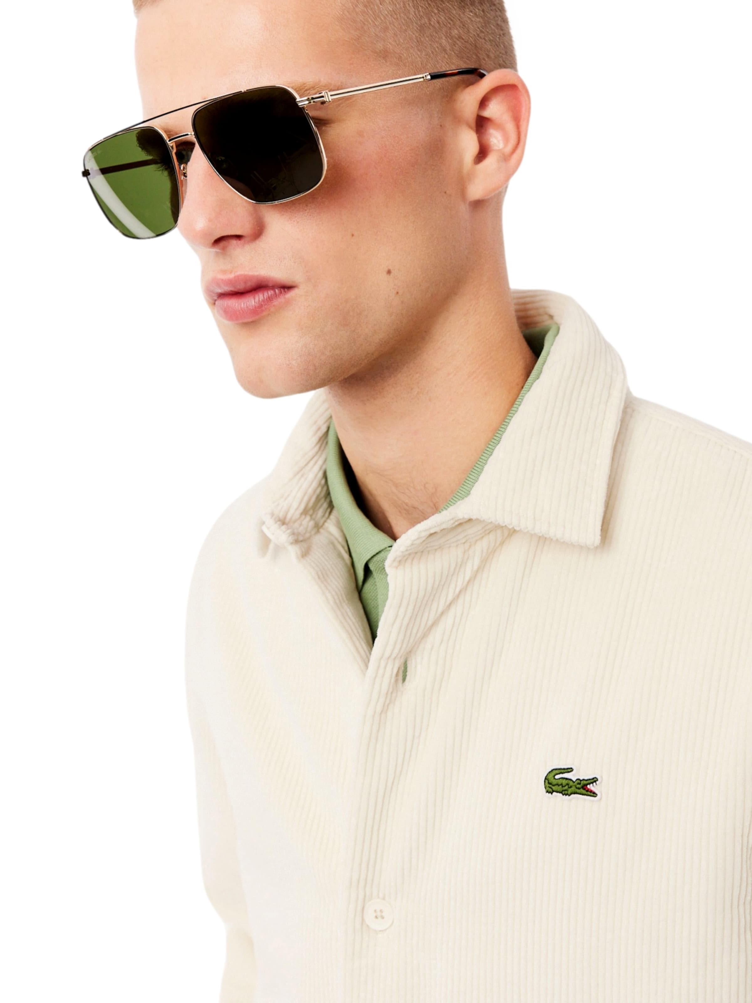 LACOSTE Regular fit Overhemd in Beige