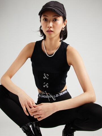 KARL LAGERFELD JEANS Top in Black: front