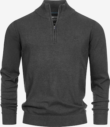INDICODE JEANS Pullover in Grau: Vorderseite