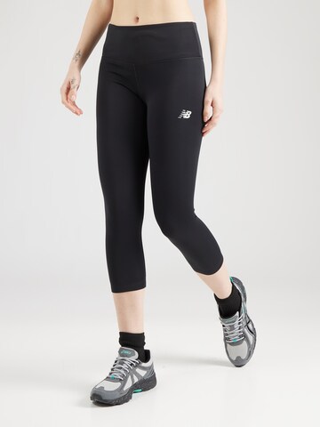 Skinny Pantaloni sport '5K' de la new balance pe negru: față