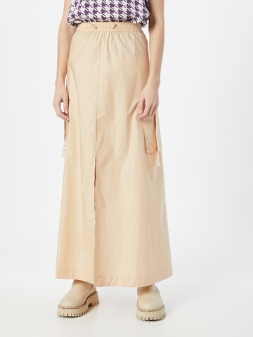 Oval Square Rok 'Tyler' in Beige: voorkant