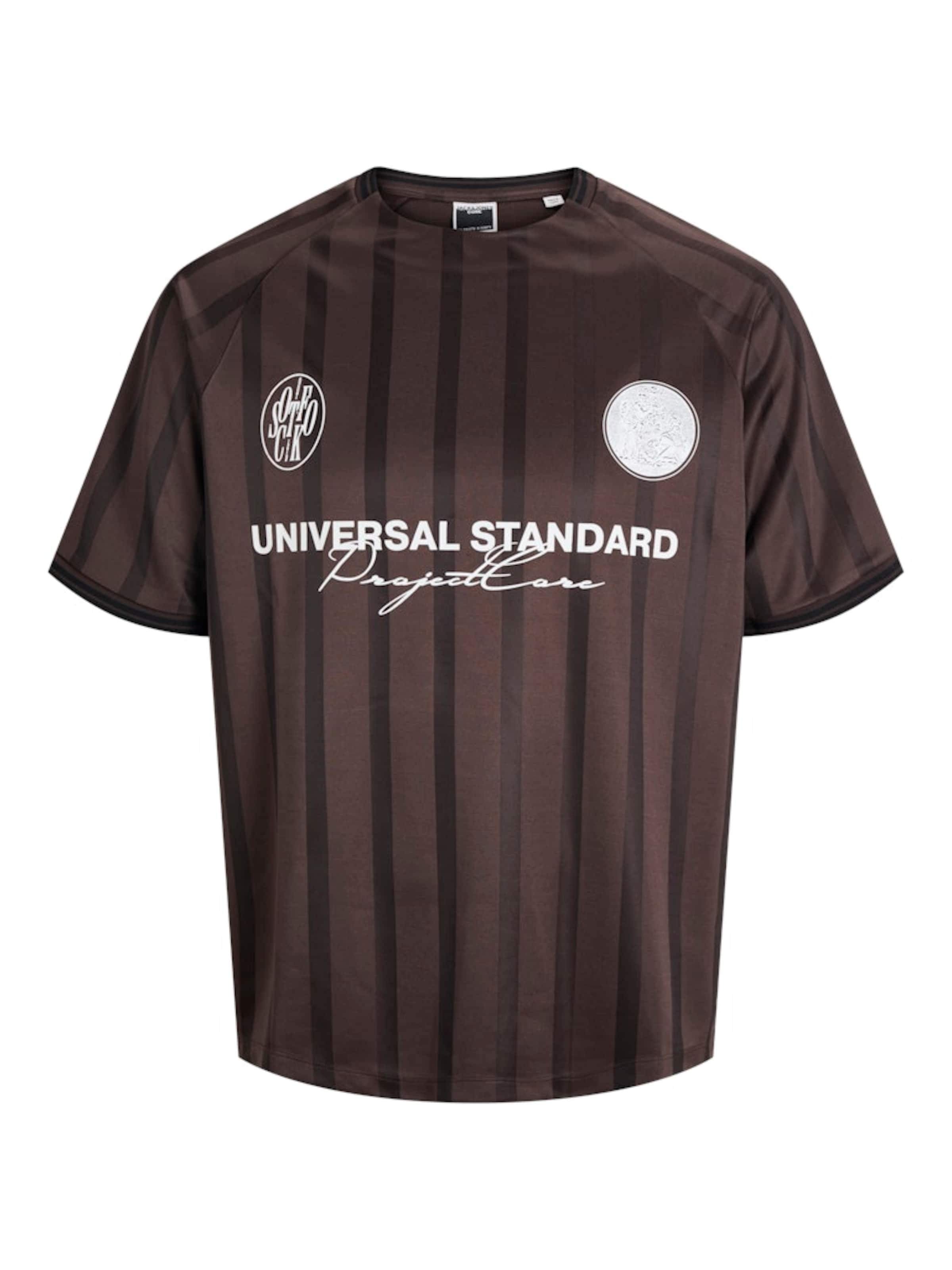 JACK & JONES Μπλουζάκι σε καφέ: μπροστά