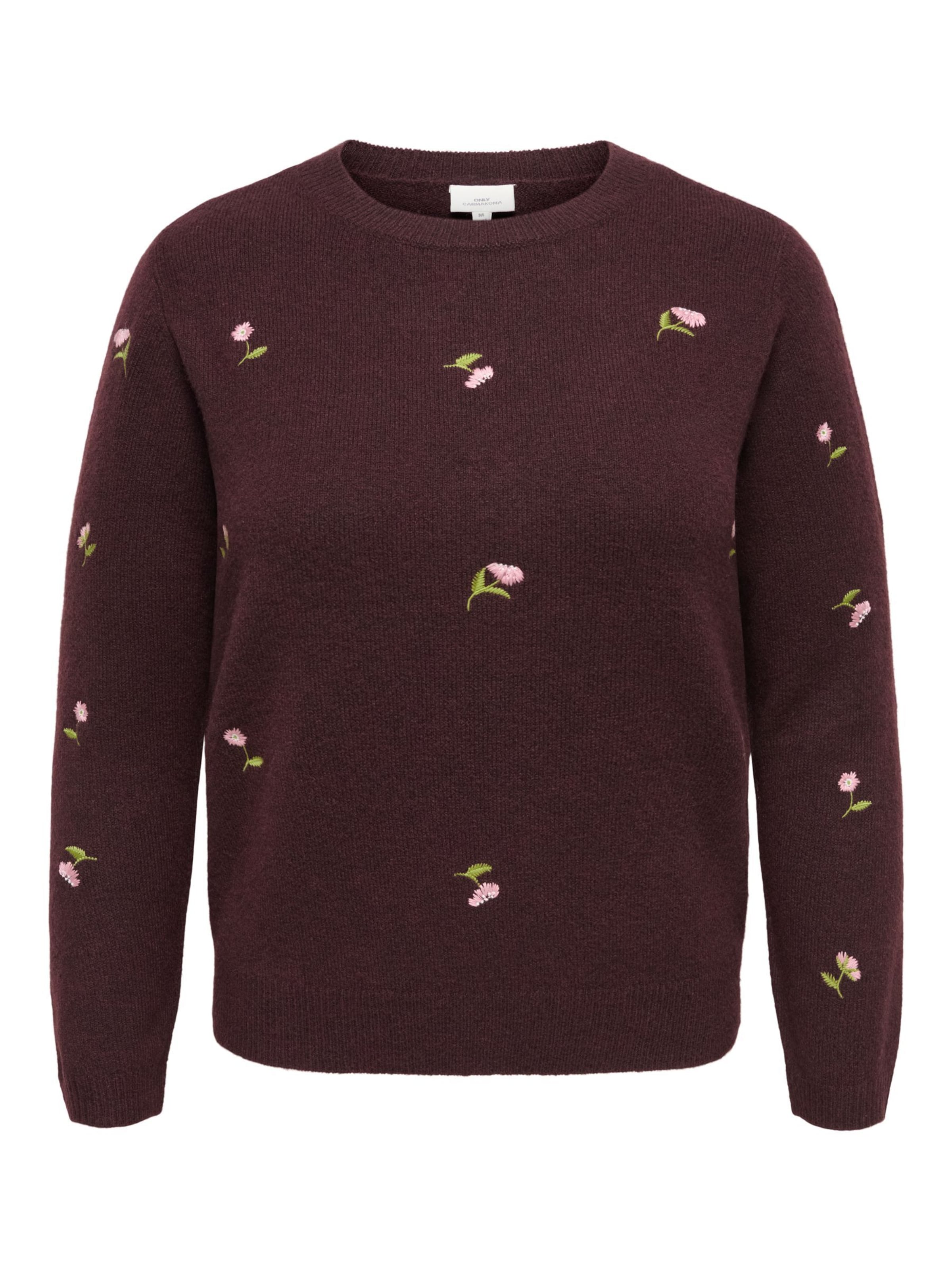 ONLY Carmakoma Pullover in Braun: Vorderseite