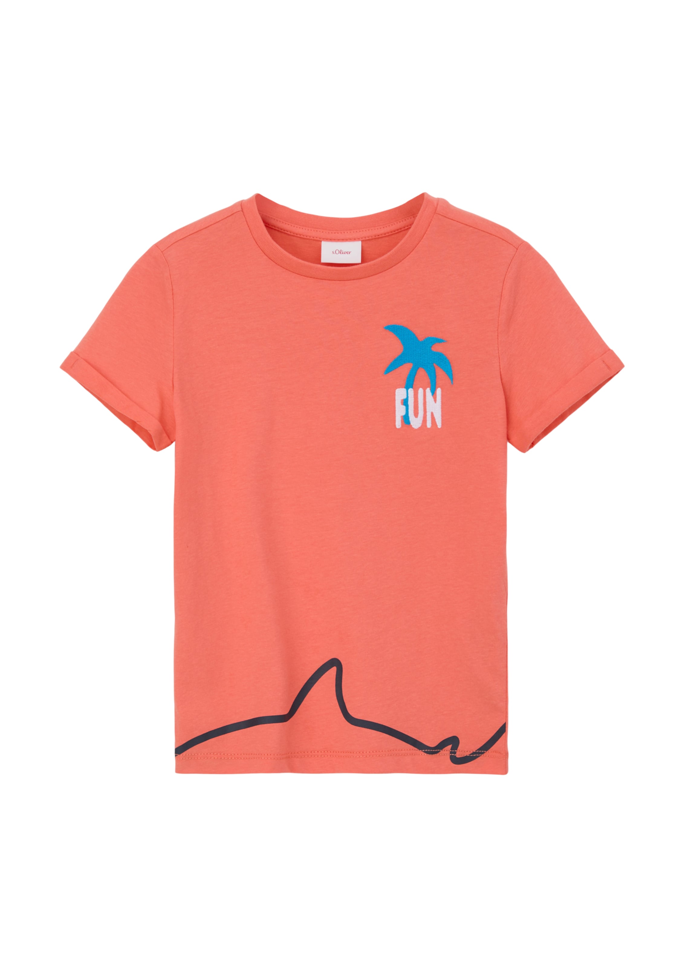 T-Shirt s.Oliver en orange : devant
