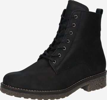 GABOR Lace-Up Ankle Boots in Black: front