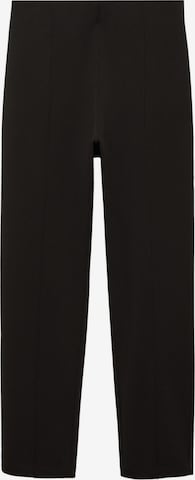 MANGO Regular Панталон с ръб в черно: отпред