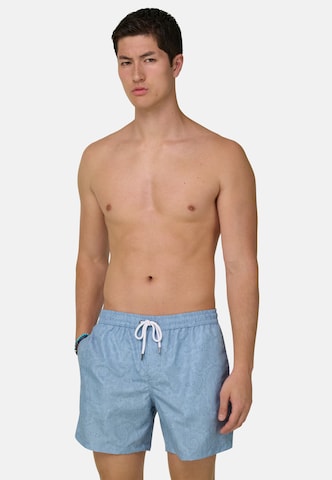 Shorts de bain Boggi Milano en bleu : devant