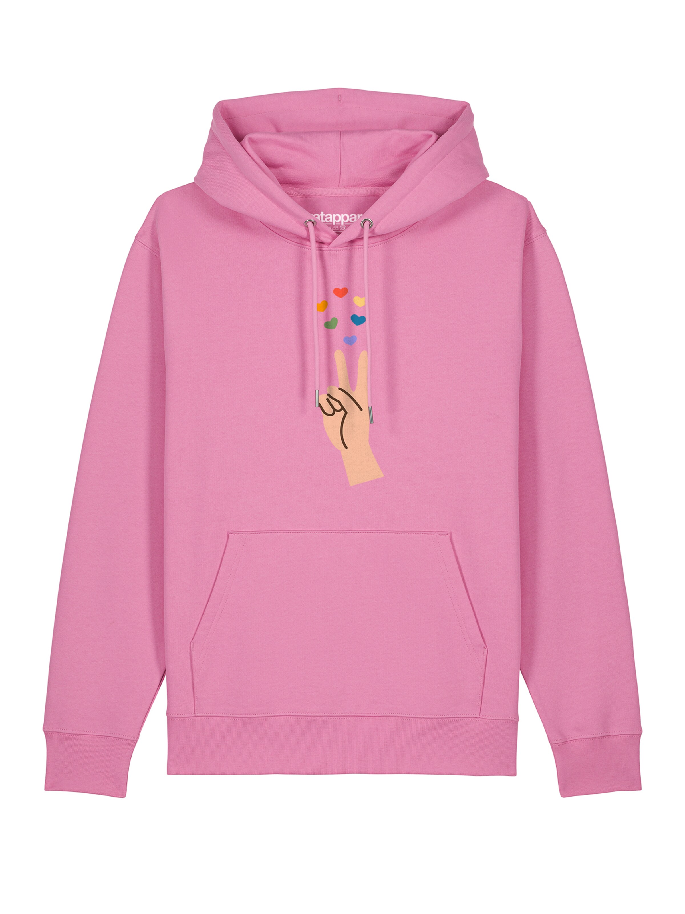 Sweat-shirt 'Spread Love' Watapparel en rose : devant