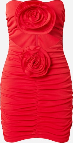 Nasty Gal Φόρεμα κοκτέιλ σε κόκκινο: μπροστά