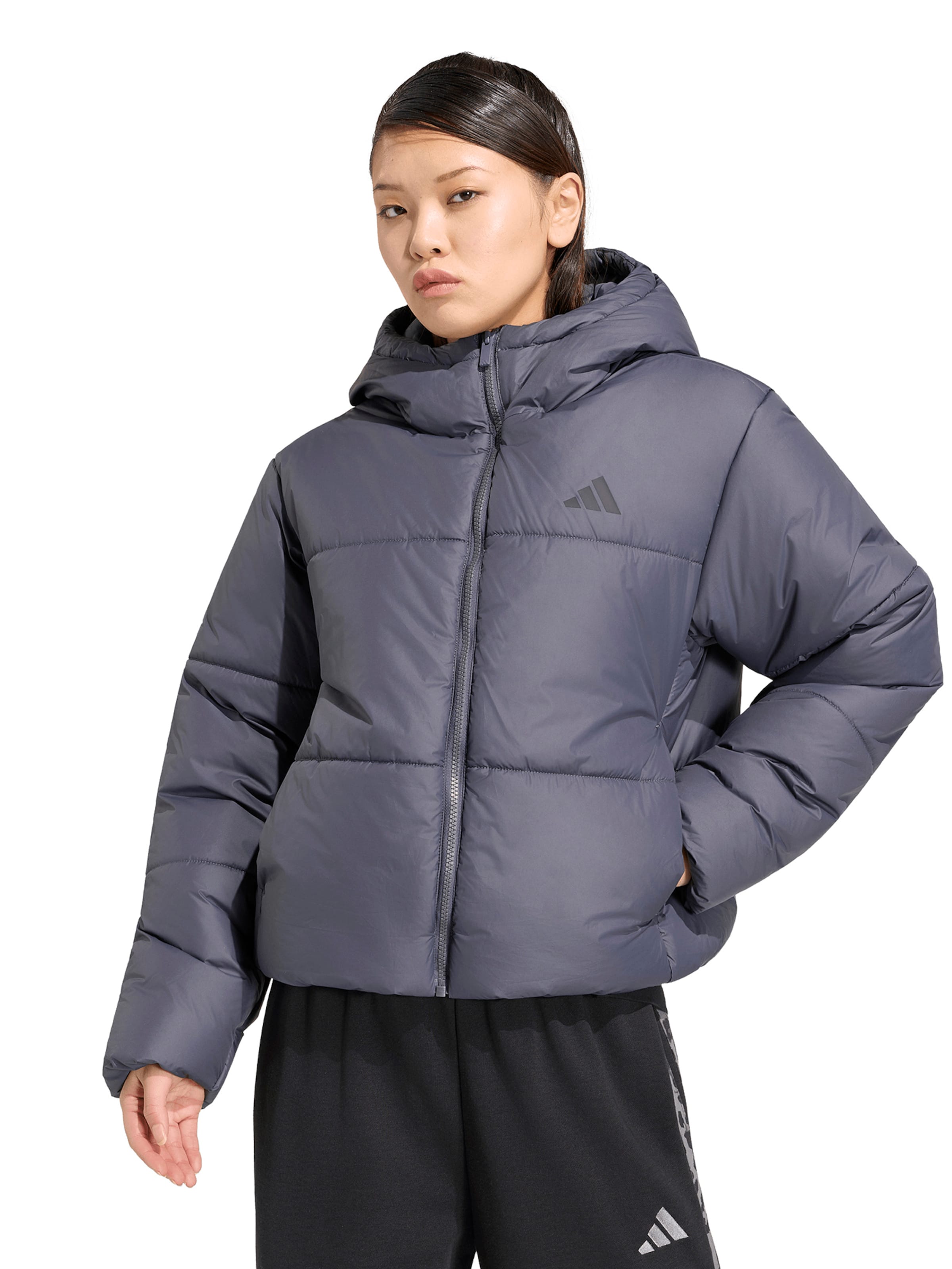 ADIDAS SPORTSWEAR Sportjacke 'ESS' in Lila: Vorderseite