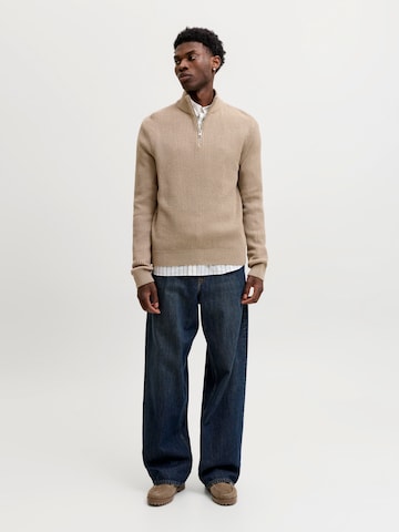 Pulover 'JJPANNEL' de la JACK & JONES pe maro