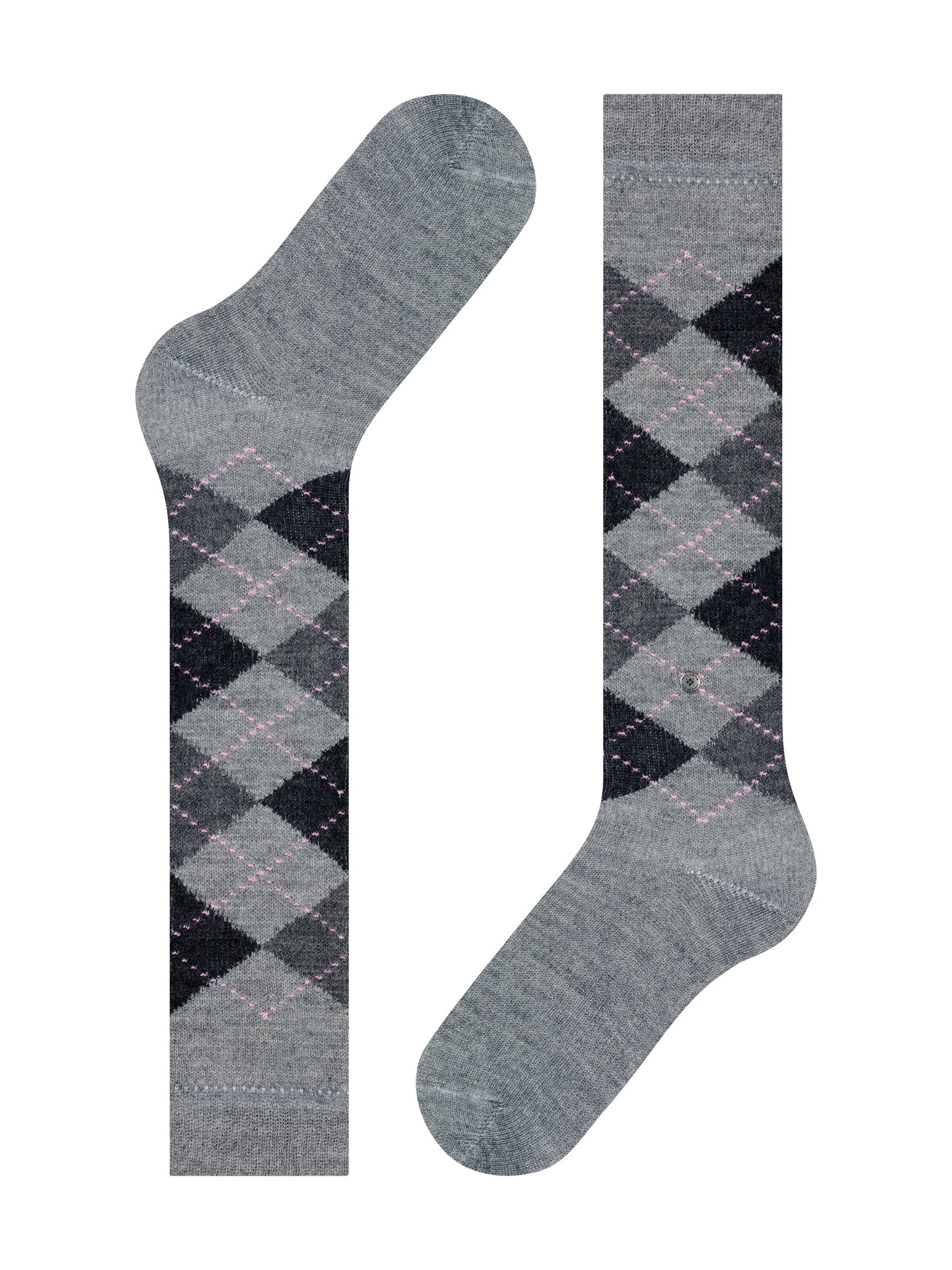 BURLINGTON Over the Knee Socks 'Whitby' in Grey
