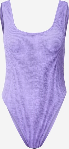 River Island T-shirt Swimsuit in Purple: front