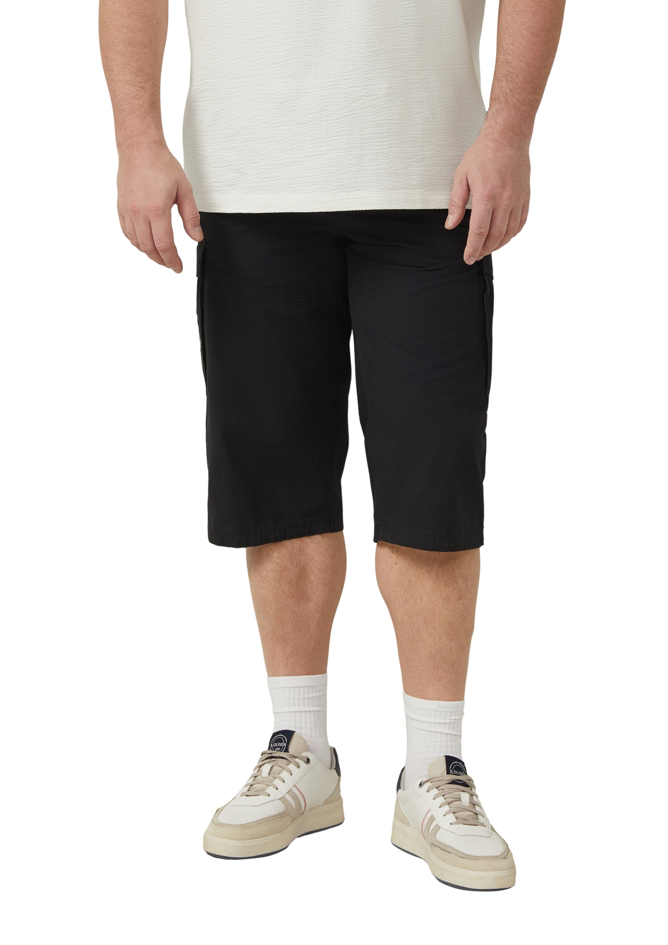 s.Oliver Regular Bermuda ' FILE ' in Schwarz