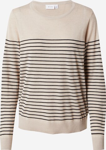 VILA Sweater 'ABELLA' in Beige: front