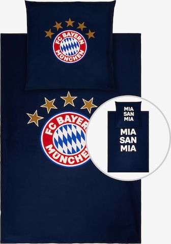 FC BAYERN MÜNCHEN Bettwäsche Glow in the dark 'FC Bayern München' in Blau