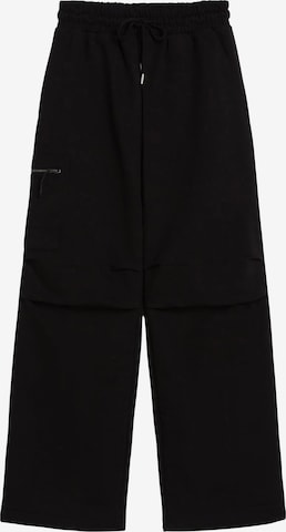 Bershka Loosefit Hose in Schwarz: predná strana