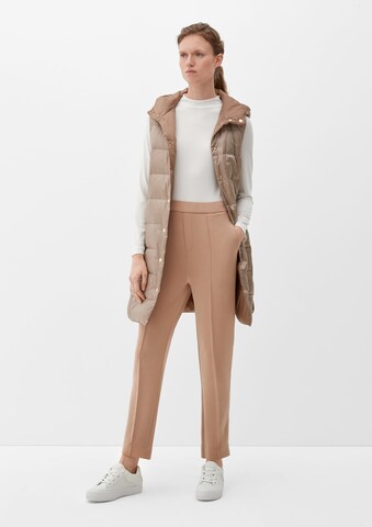 s.Oliver BLACK LABEL Tapered Pantalon in Bruin