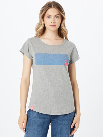Derbe T-Shirt 'Flamingo' in Grau: predná strana