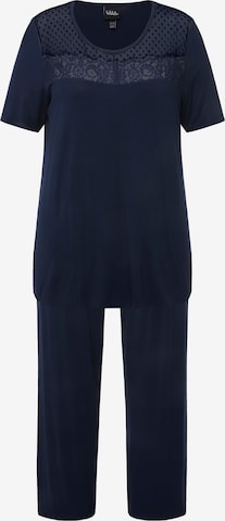 Ulla Popken Pyjama in Blauw: voorkant