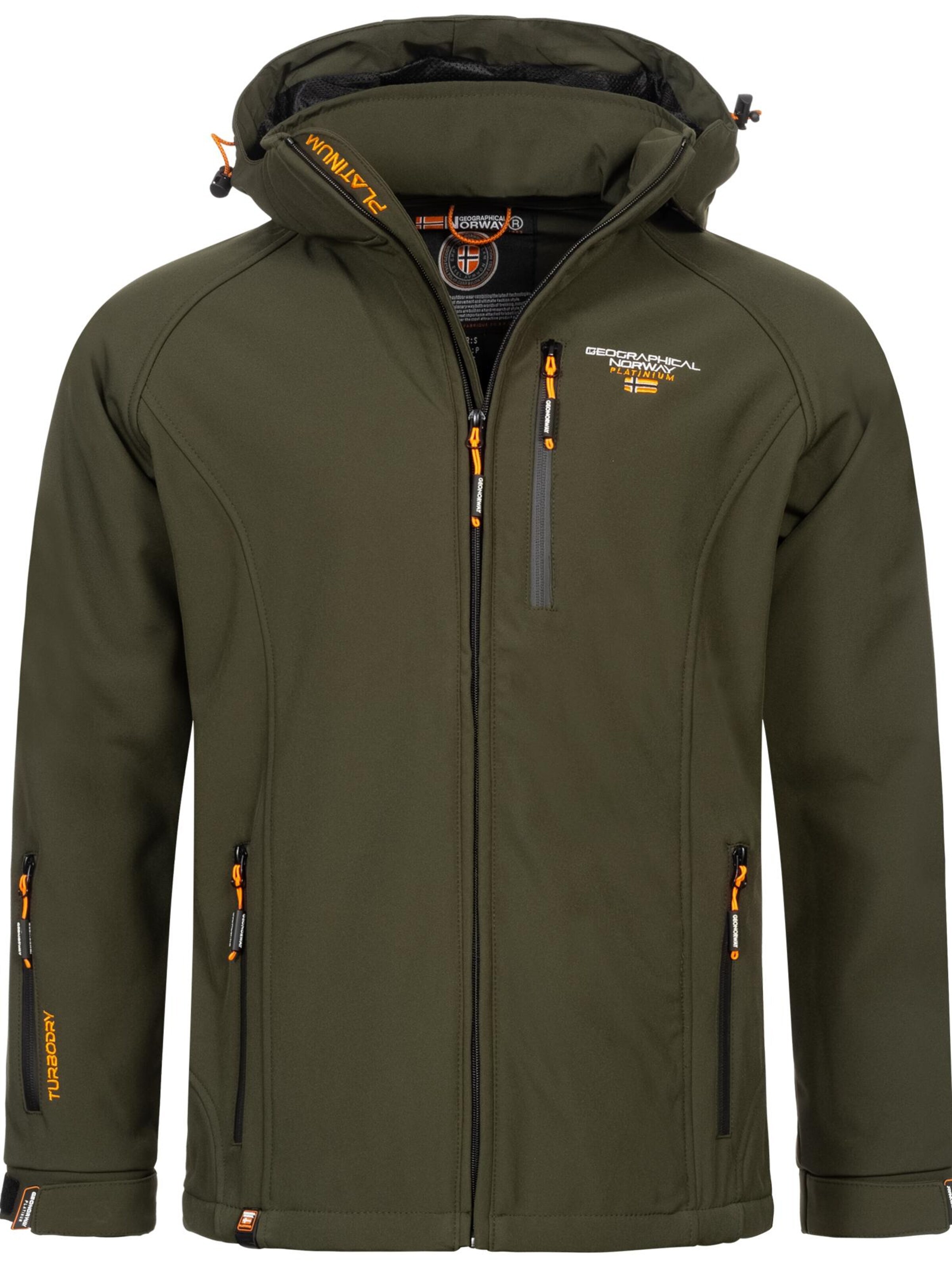 GEOGRAPHICAL NORWAY Übergangsjacke 'Herren Herbst Winter Jacke Softshell Jacke Outdoor Regen Übergangs'‌‌‌‌‌ in S in khaki, Produktansicht
