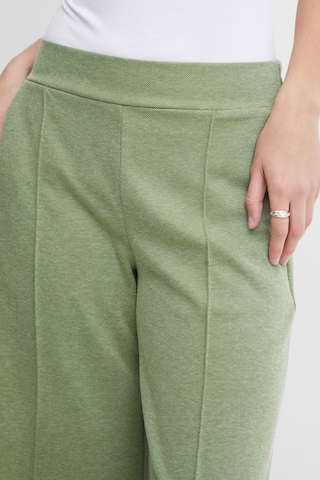 ICHI Wide leg Pants 'Kate' in Green