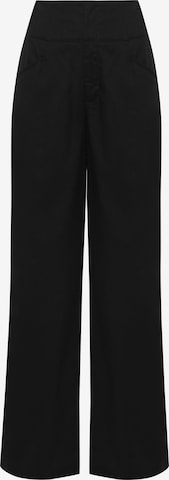 Calli Lużny krój Spodnie 'EVE' w kolorze czarny: przód