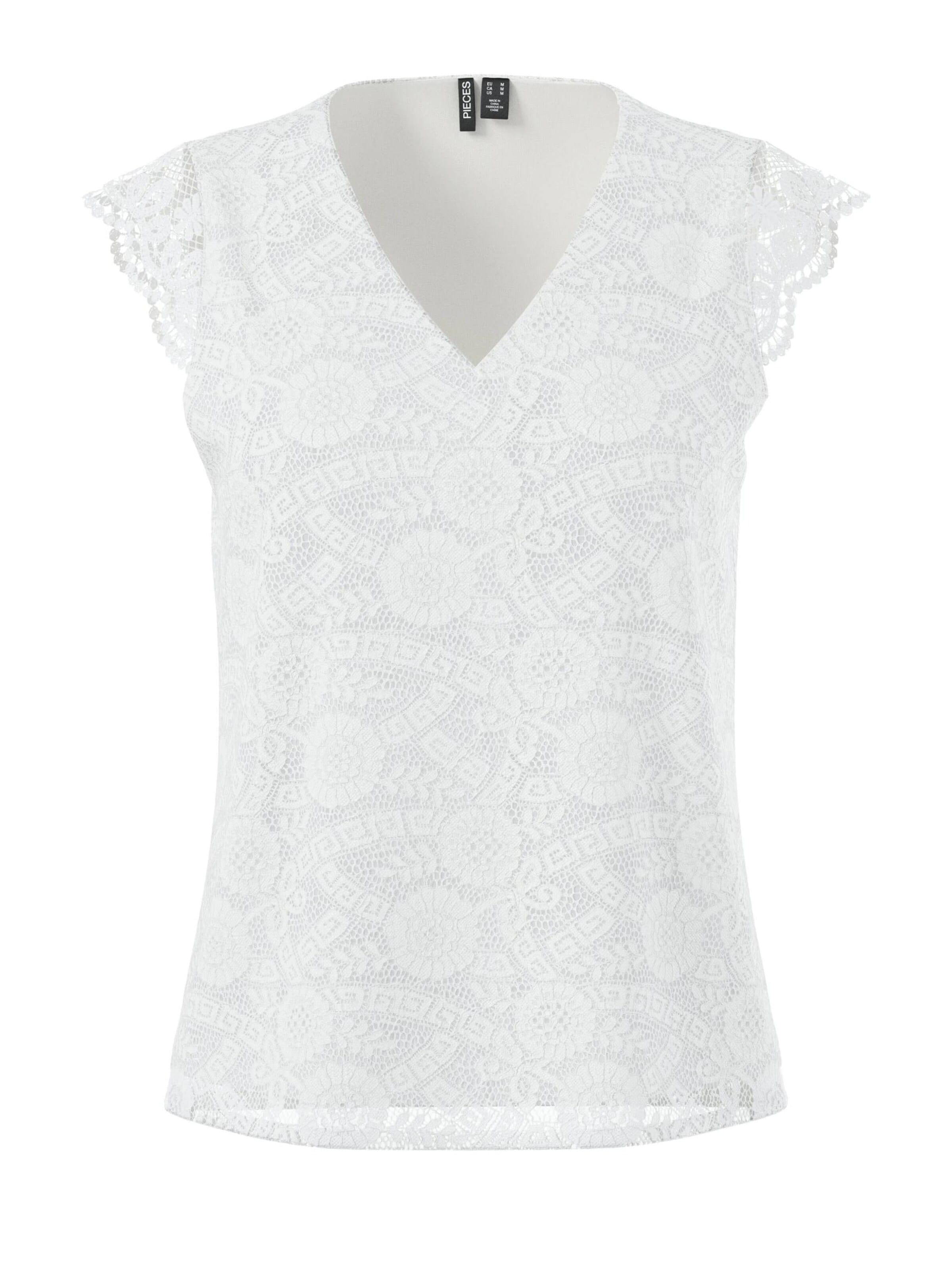 PIECES Shirt in White: front
