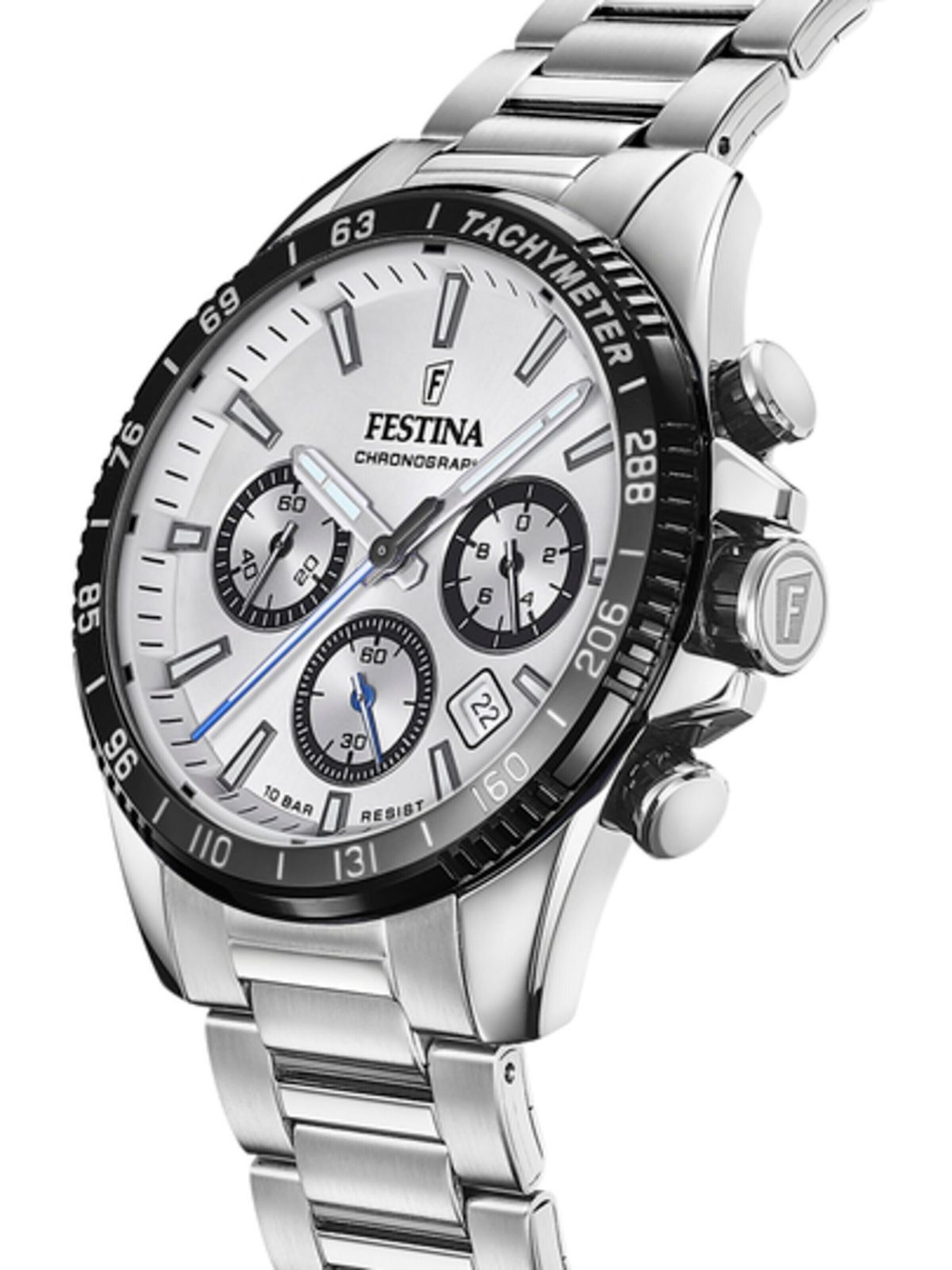 FESTINA Zegarek analogowy 'Chronograph TIMELESS CHRONOGRAPH' w kolorze srebrny