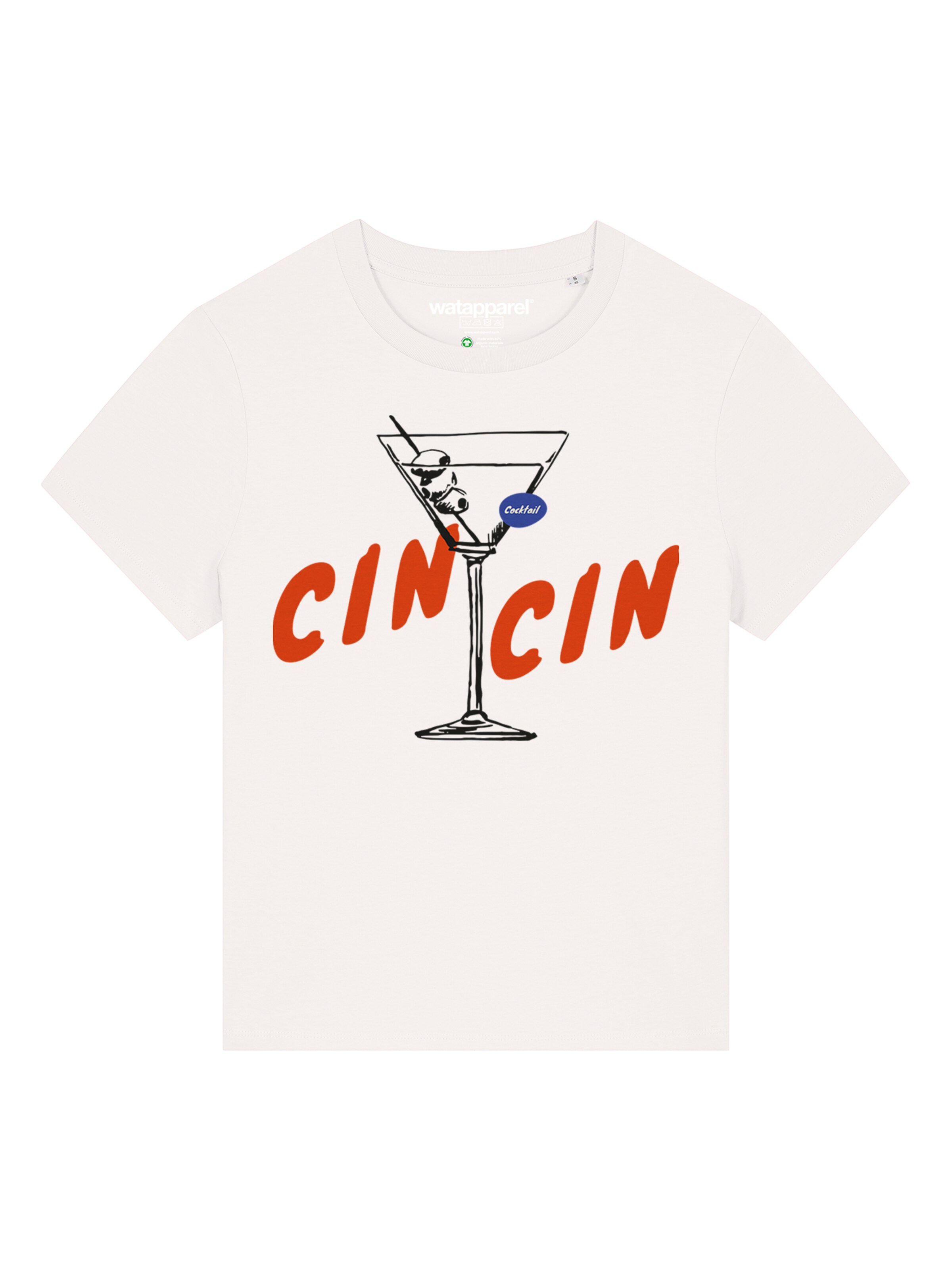 Watapparel Shirt 'Cin Cin' in White: front
