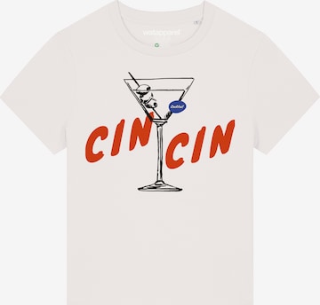 T-shirt 'Cin Cin' Watapparel en blanc : devant