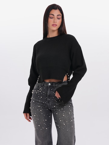 Pull-over MYLAVIE by Sarah Harrison en noir : devant