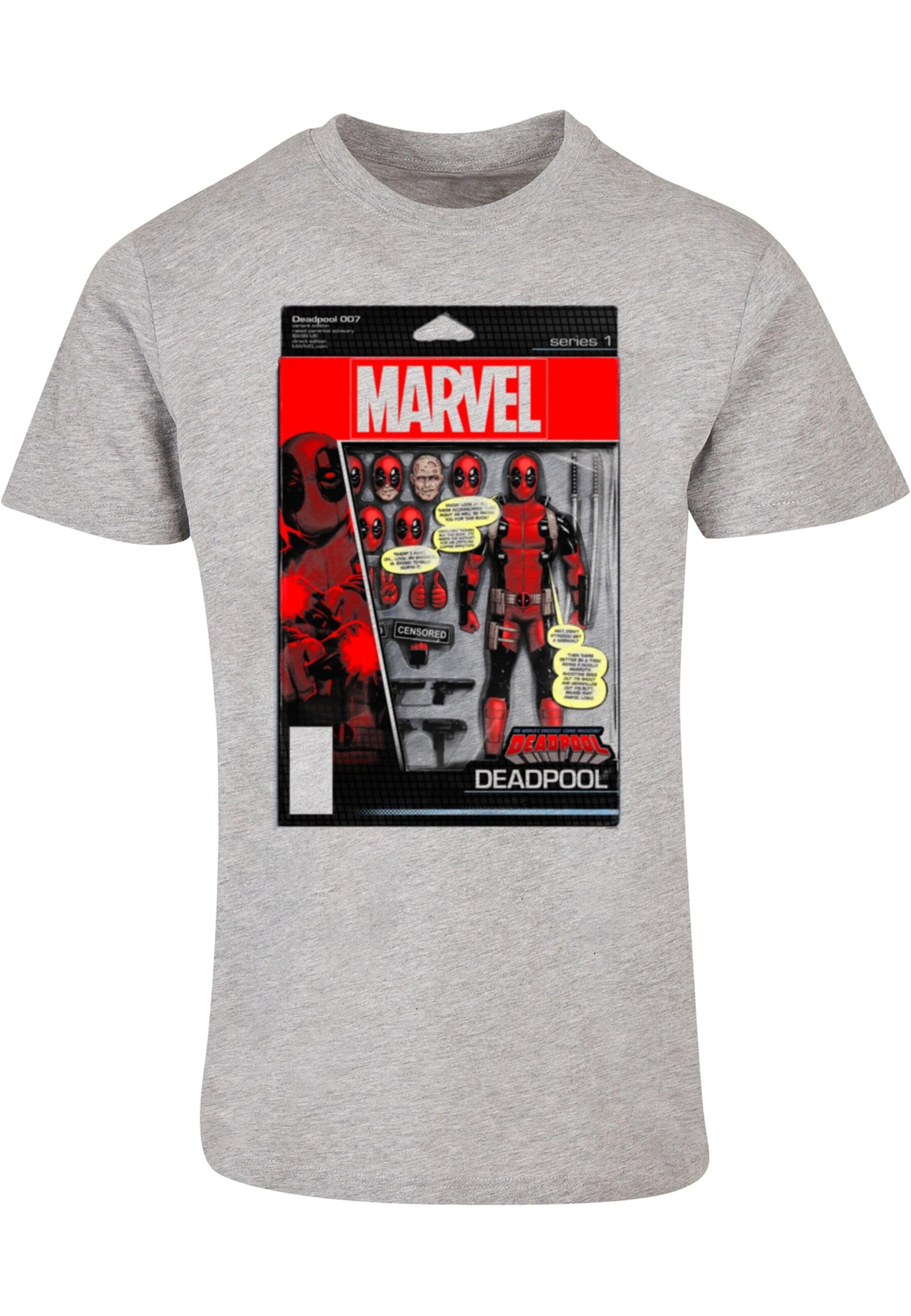 ABSOLUTE CULT T-Shirt 'Deadpool - Action Figure' in Grau: Vorderseite