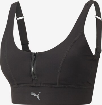 PUMA Bustier Biustonosz sportowy w kolorze czarny: przód