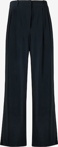 juoda Abercrombie & Fitch Plačios klešnės Klostuotos kelnės: priekis