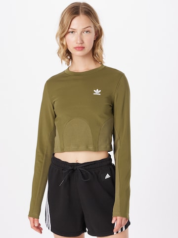 Top 'RIB' de la ADIDAS ORIGINALS pe verde: față