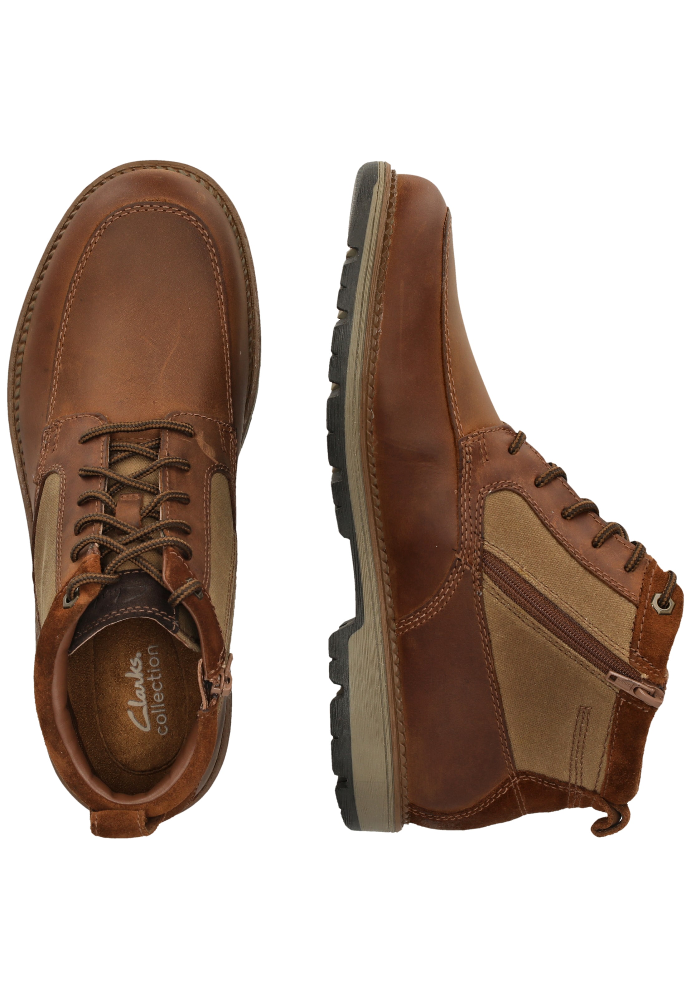 CLARKS Schnürboots 'Maplewalk Rise' in Braun