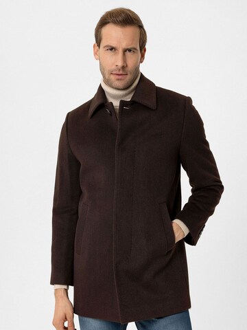 Moxx Paris Between-seasons coat 'Pedro' in Brown: front