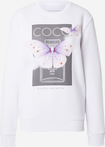 EINSTEIN & NEWTON - Sweatshirt 'Perfume Klara Geist' em branco: frente