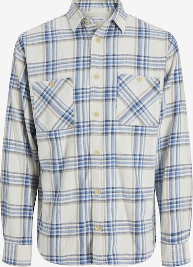 JACK & JONES Button Up Shirt 'Michael' in Beige / Blue / White, Item view