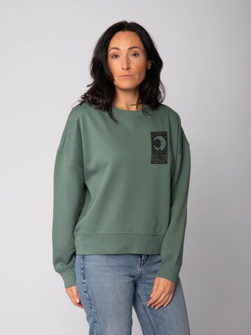 Felpa 'Tarot The Moon ' di Watapparel in verde: frontale