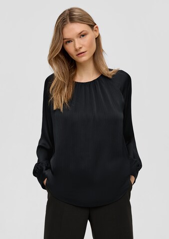 s.Oliver BLACK LABEL Bluse in Schwarz: Vorderseite