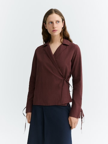 Thinking MU Blouse 'Lenie' in Rood: voorkant