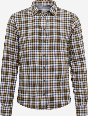 BLEND Regular fit Button Up Shirt in Green: front